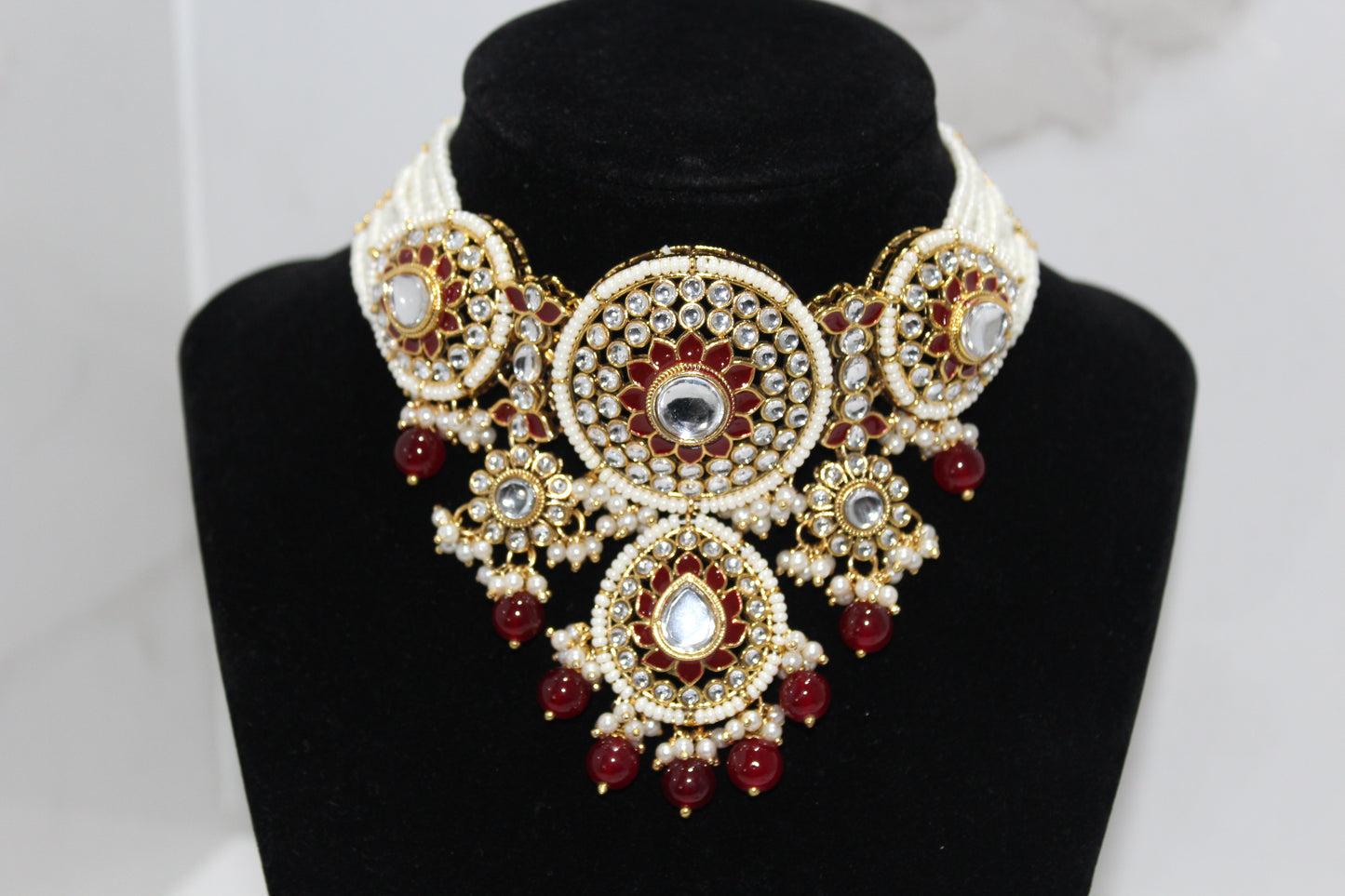 Noor Set - Maroon Red