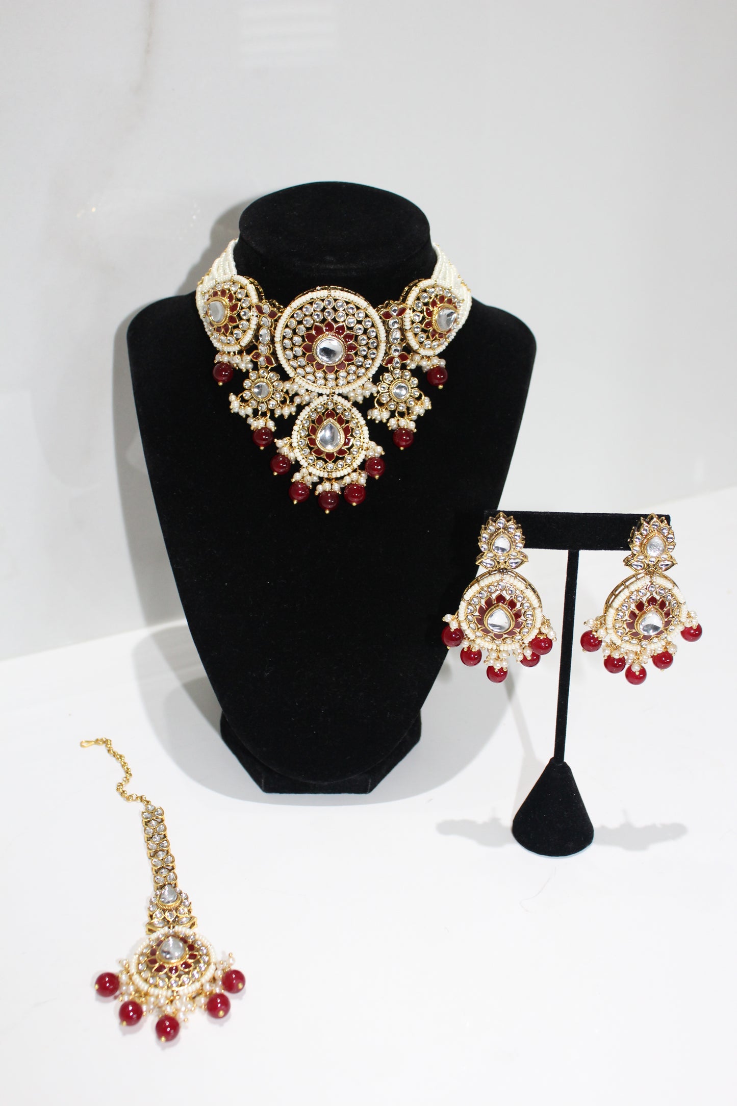 Noor Set - Maroon Red