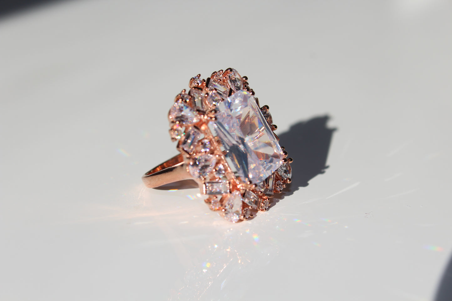 Blushing Beauty American Diamond Ring