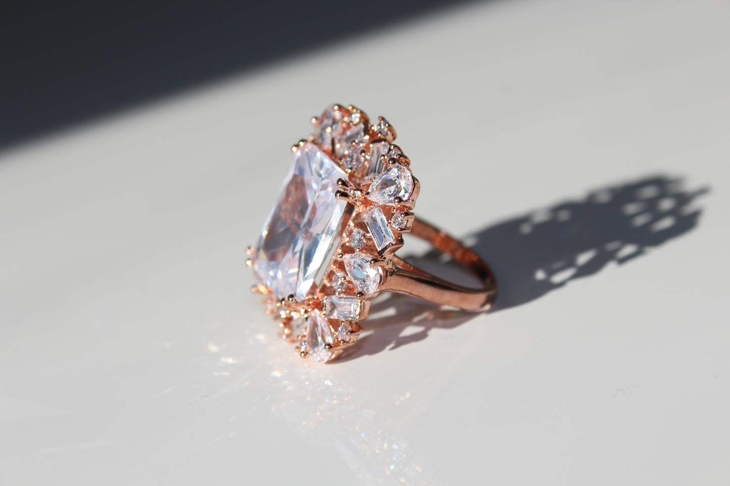 Blushing Beauty American Diamond Ring