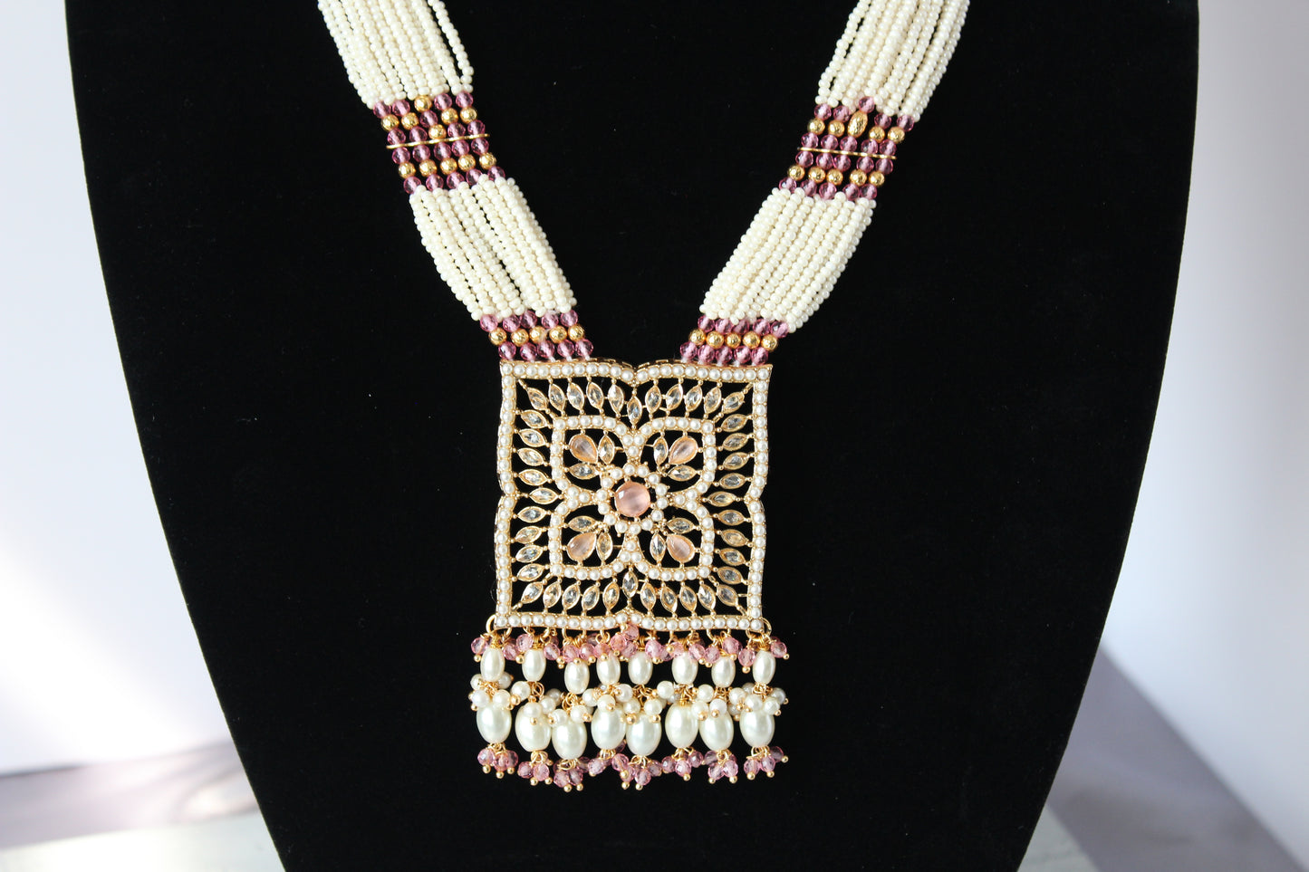 Pearl Harmony Long Necklace Set