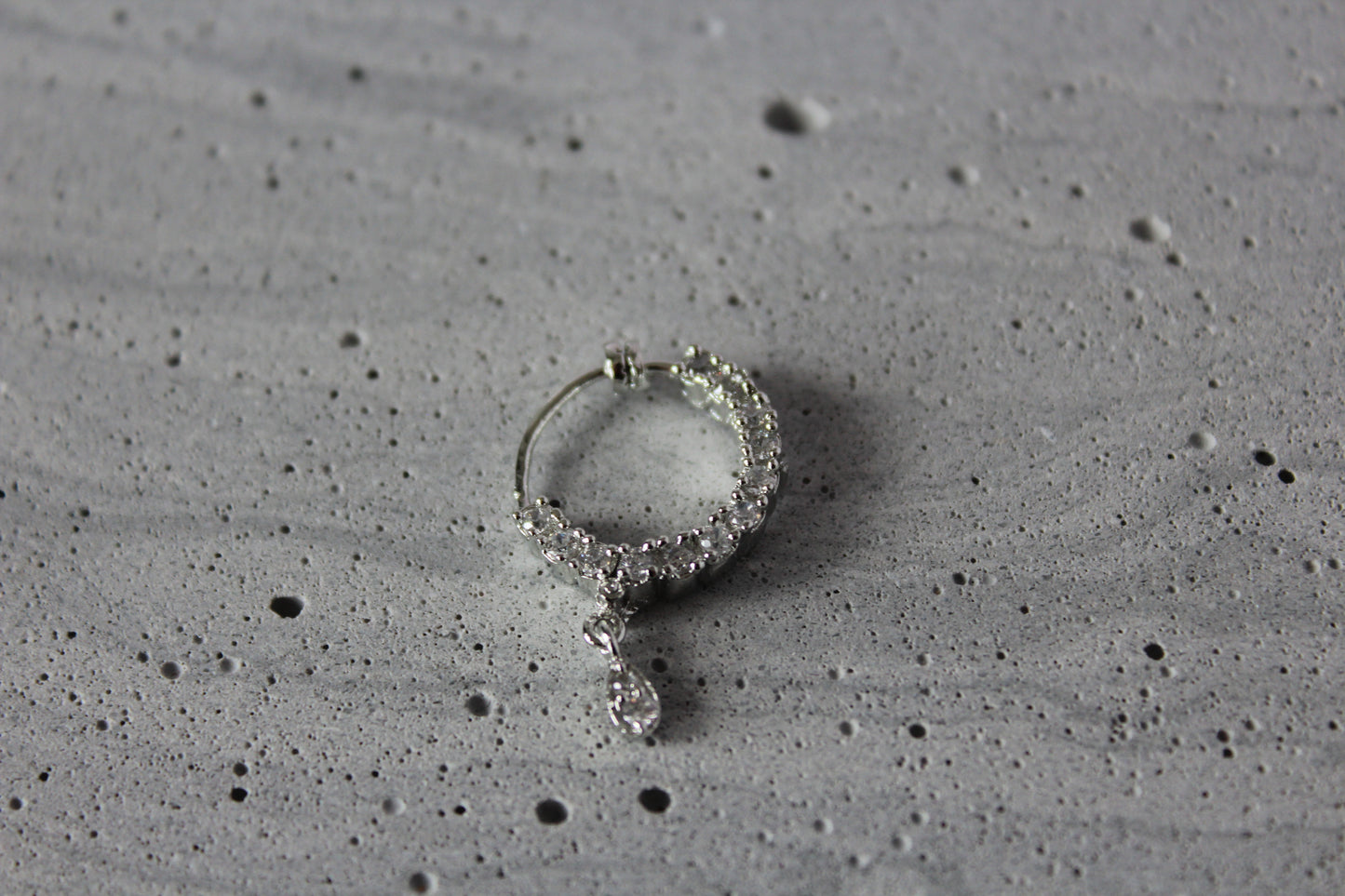 Moonlit Teardrop Faux Nose Ring