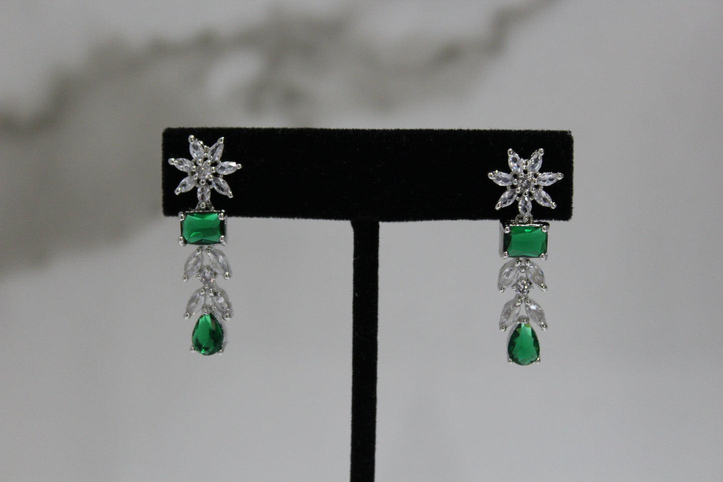 Lumina Royale American Diamond Set - Emerald Green