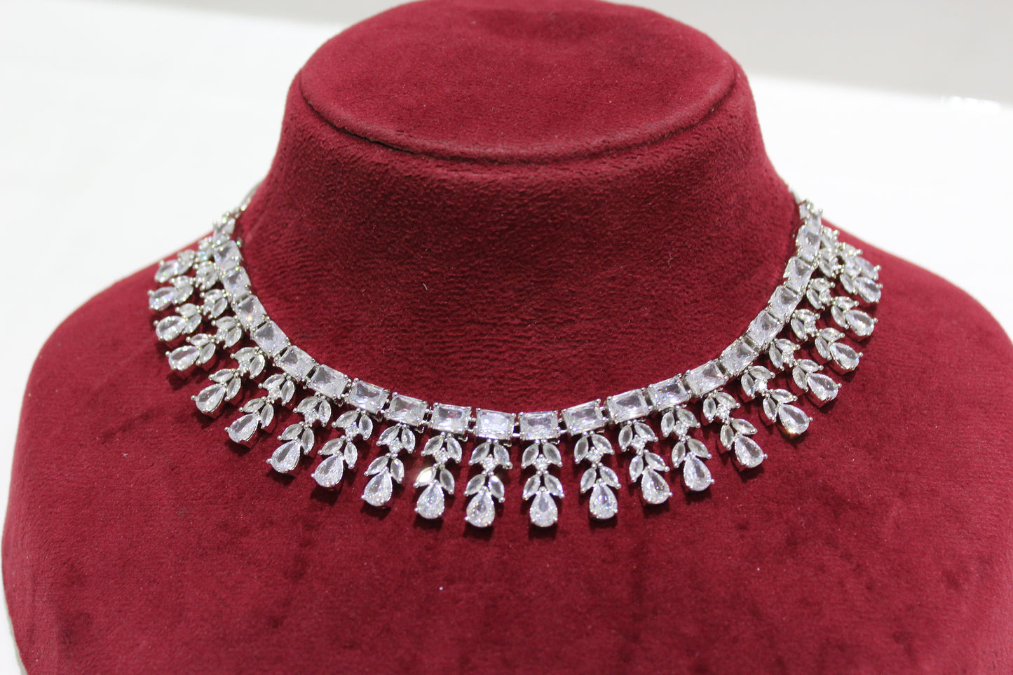 Lumina Royale American Diamond Set - Silver