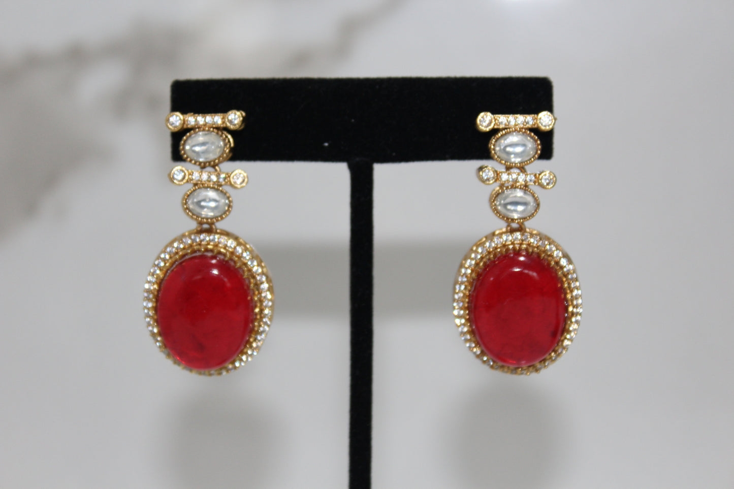 Scarlet Moissanite Polki Set