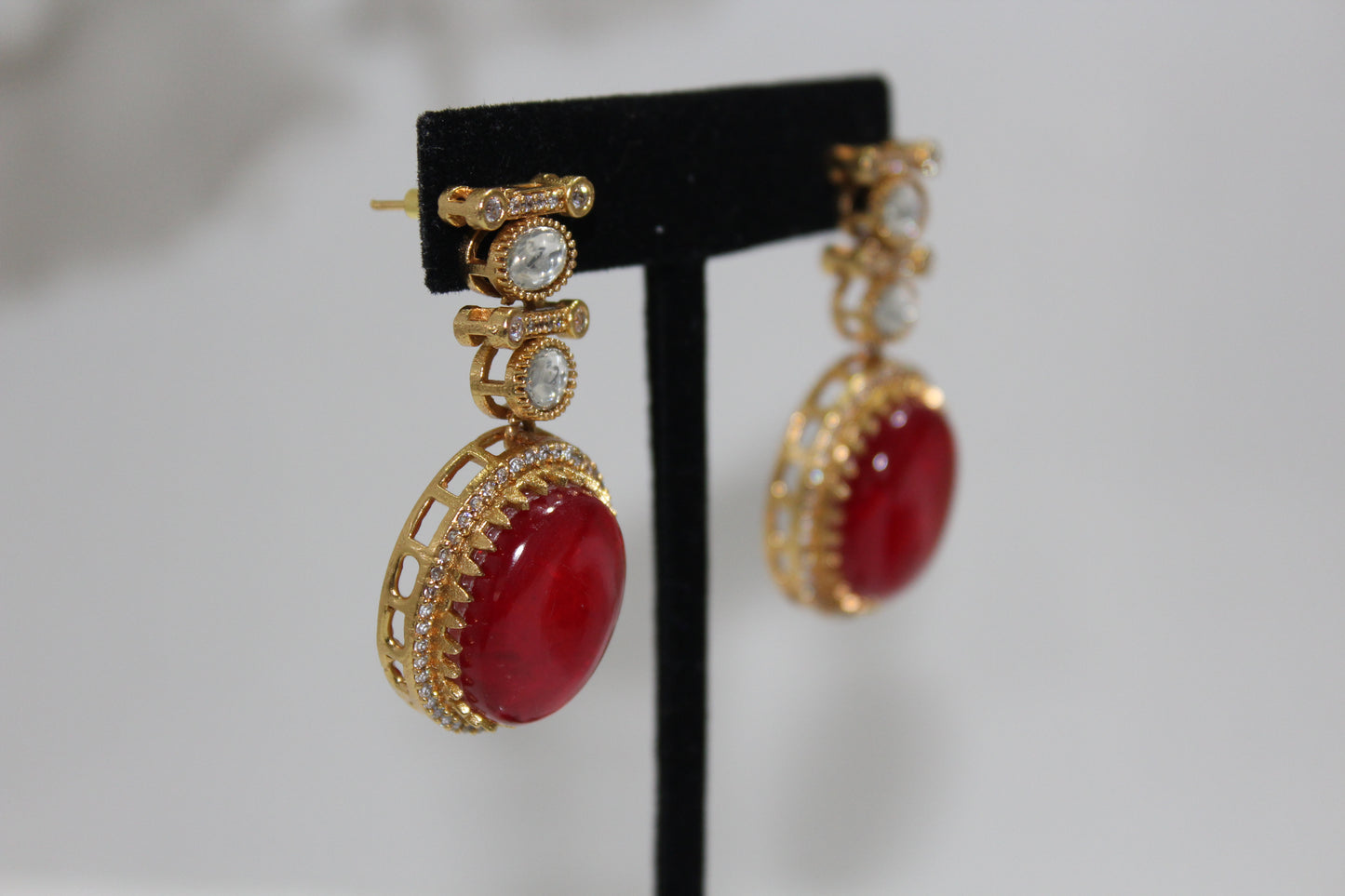 Scarlet Moissanite Polki Set