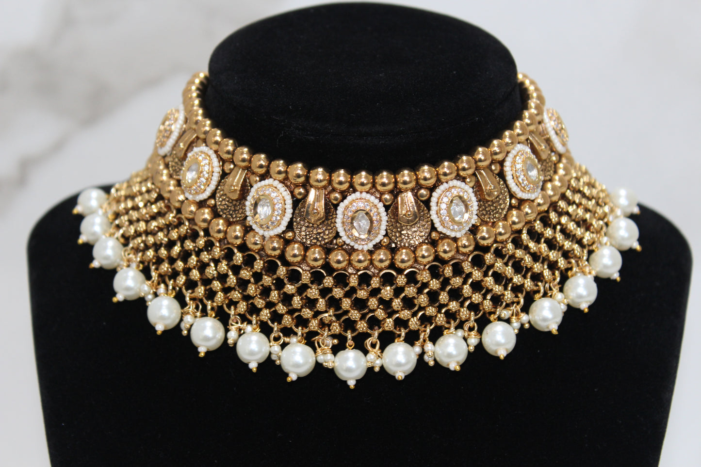 Rajwada Heirloom Pearl Set - White
