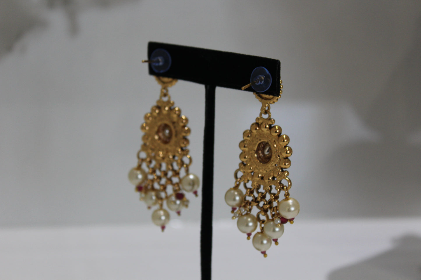 The Rajwada Heirloom Polki Pearl Set - Ruby and Green