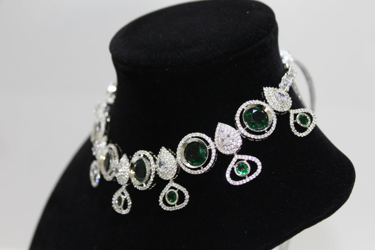 Emerald Allure American Diamond Set