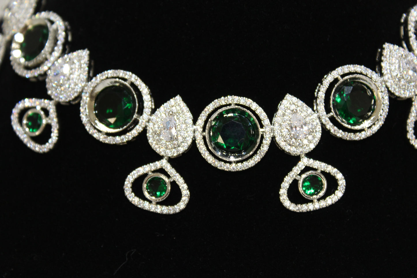 Emerald Allure American Diamond Set