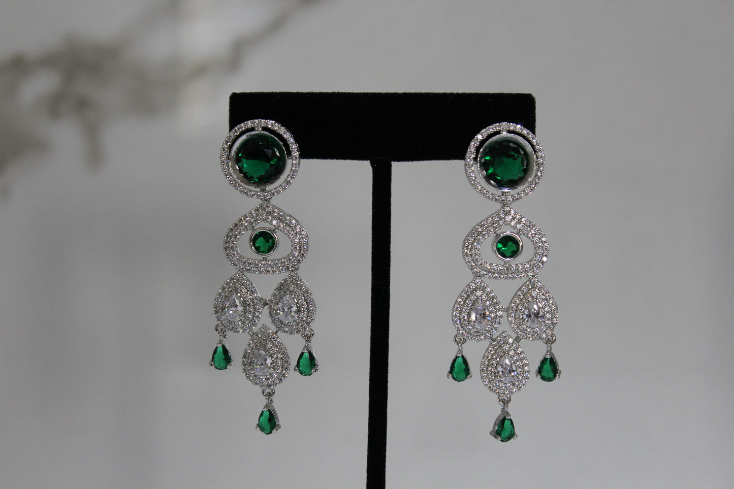 Emerald Allure American Diamond Set