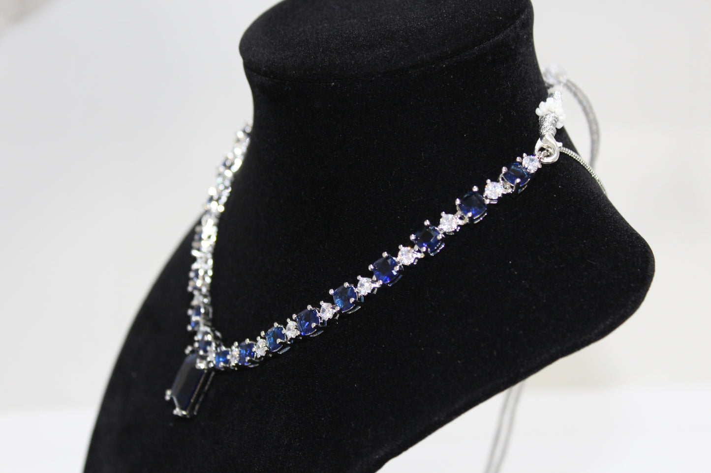 Eternal Grace American Diamond Set - Navy Blue