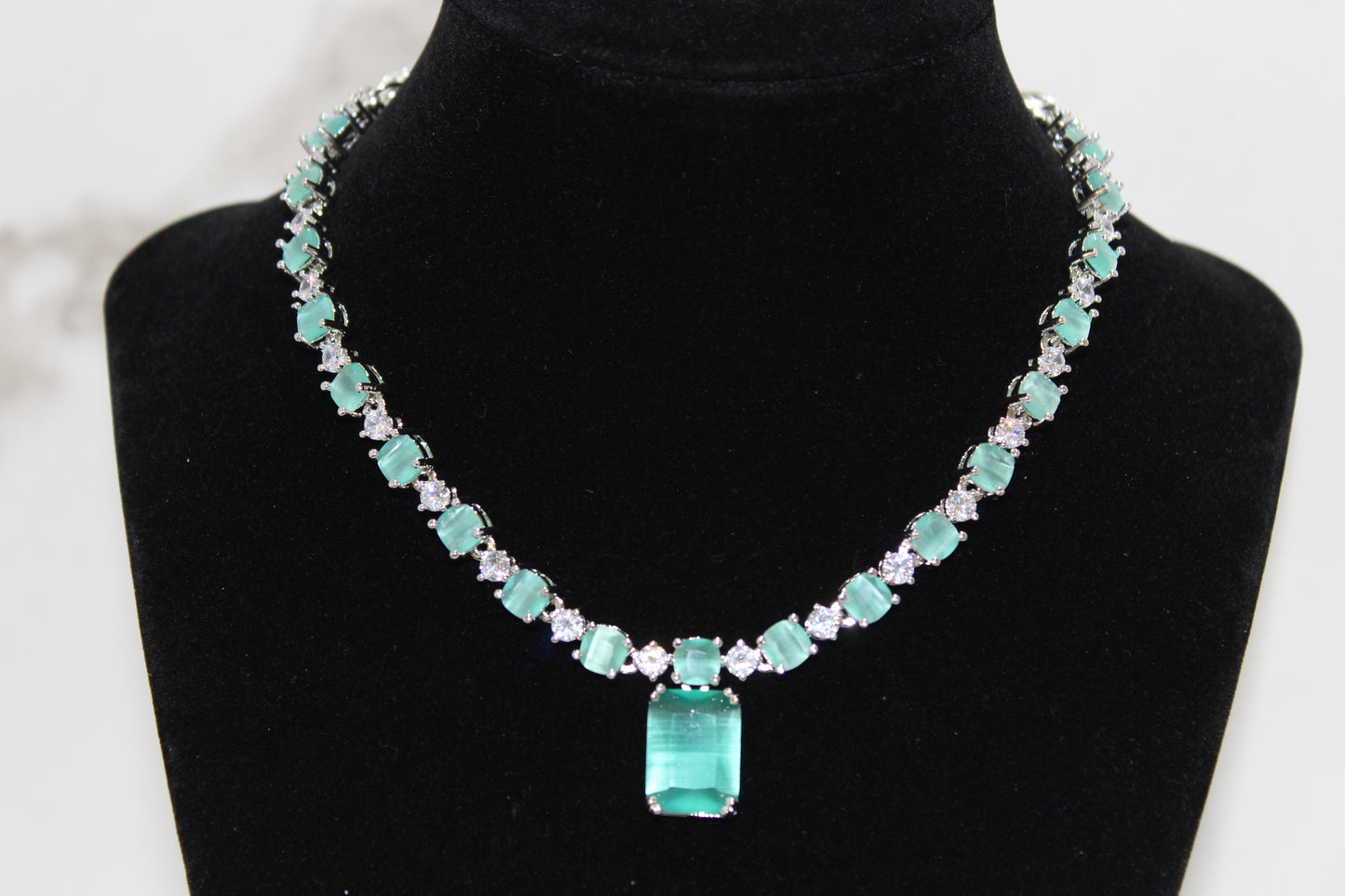 Eternal Grace American Diamond Set - Mint Green