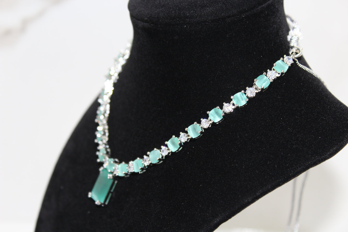 Eternal Grace American Diamond Set - Mint Green