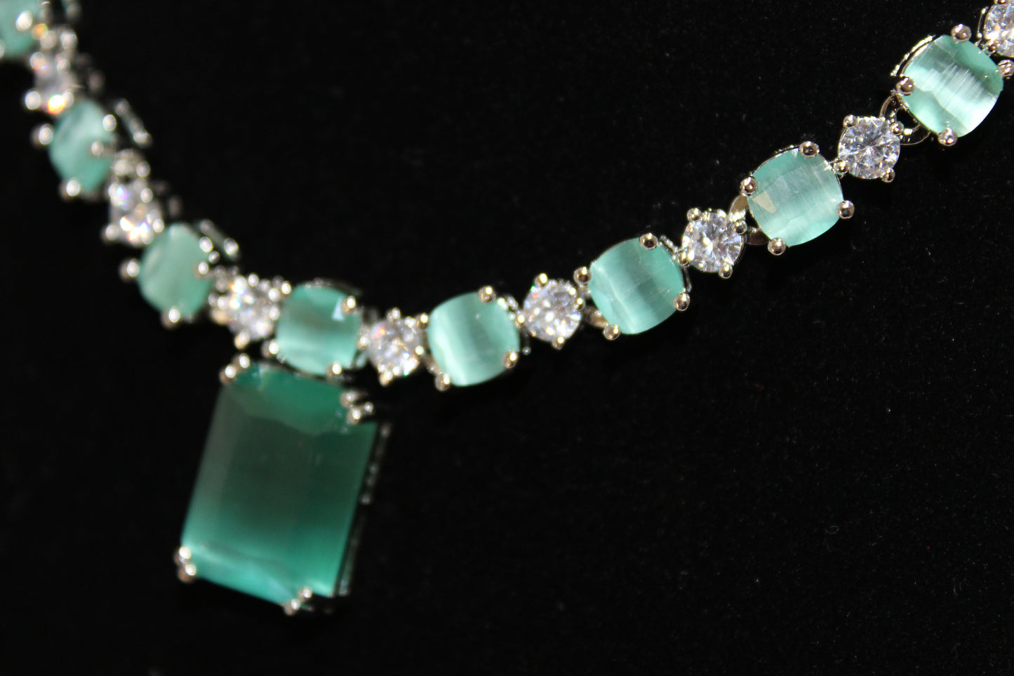 Eternal Grace American Diamond Set - Mint Green