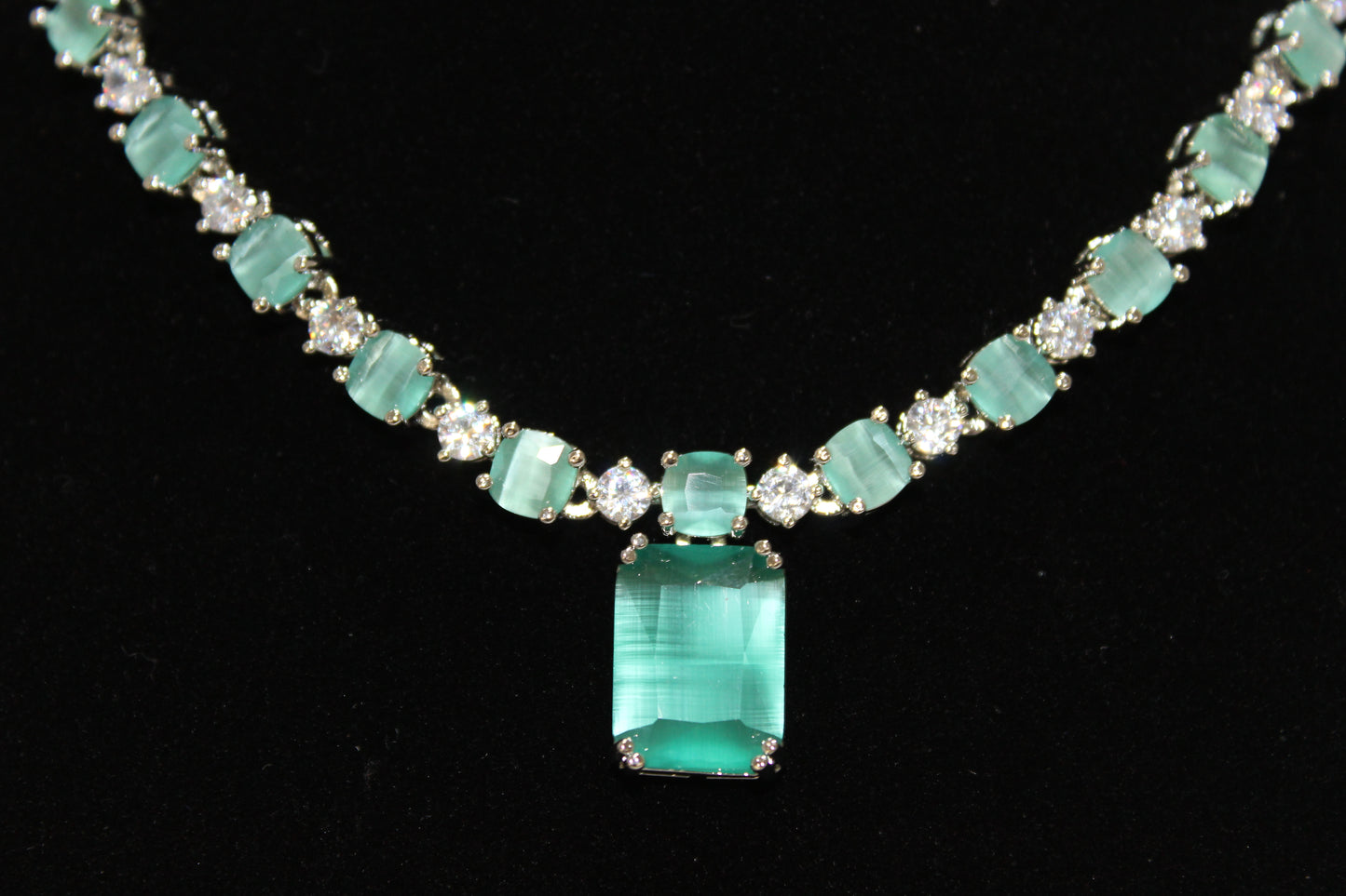 Eternal Grace American Diamond Set - Mint Green