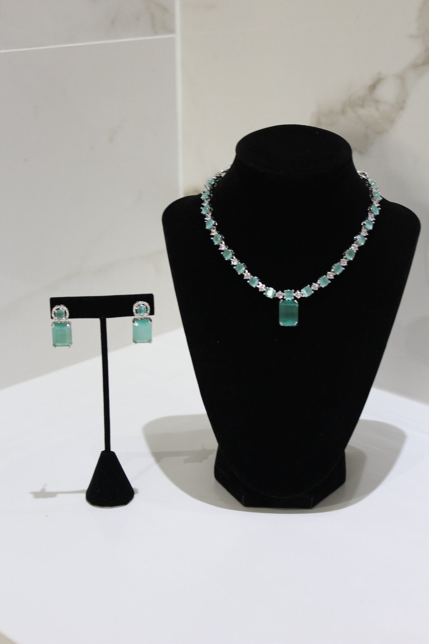 Eternal Grace American Diamond Set - Mint Green