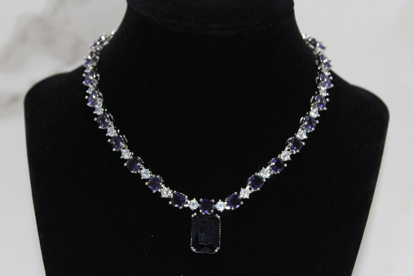 Eternal Grace American Diamond Set - Indigo Purple