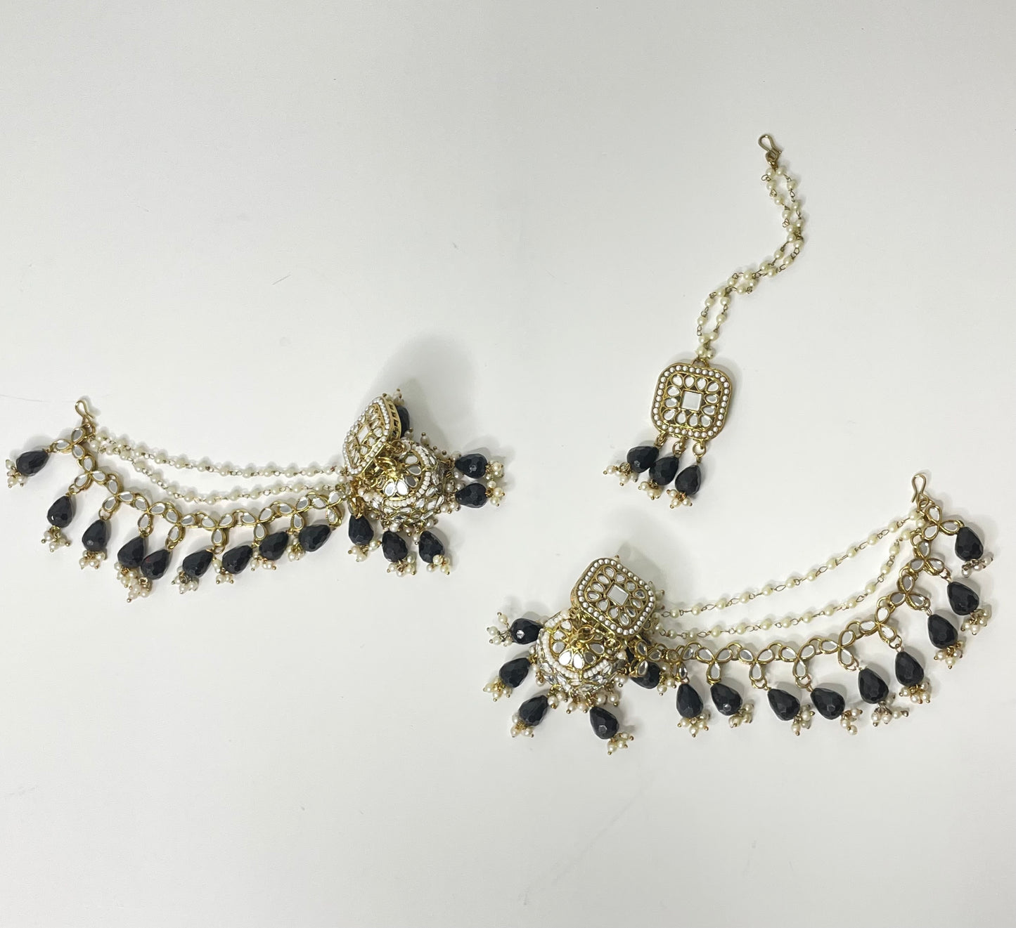 Starlit Chain Earrings and Tikka Set
