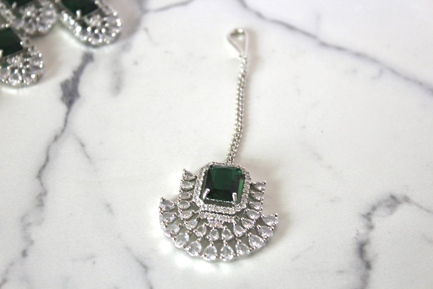 Lush Emerald American Diamond Set