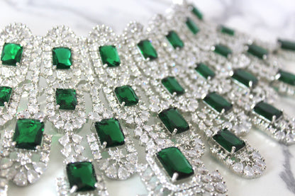 Lush Emerald American Diamond Set