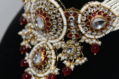 Noor Set - Maroon Red