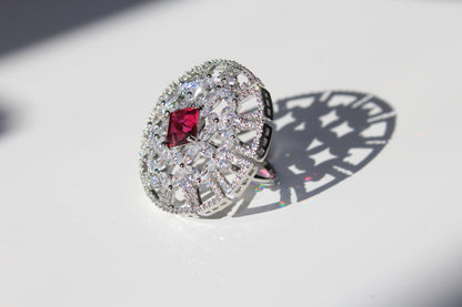 Ruby Radiance American Diamond Ring