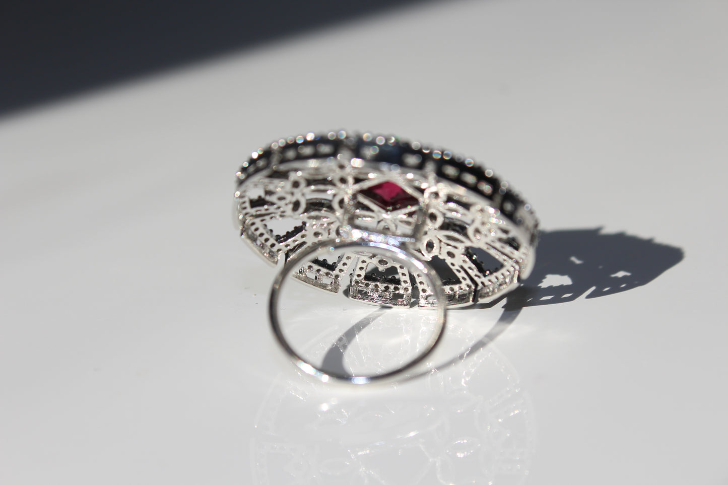 Ruby Radiance American Diamond Ring