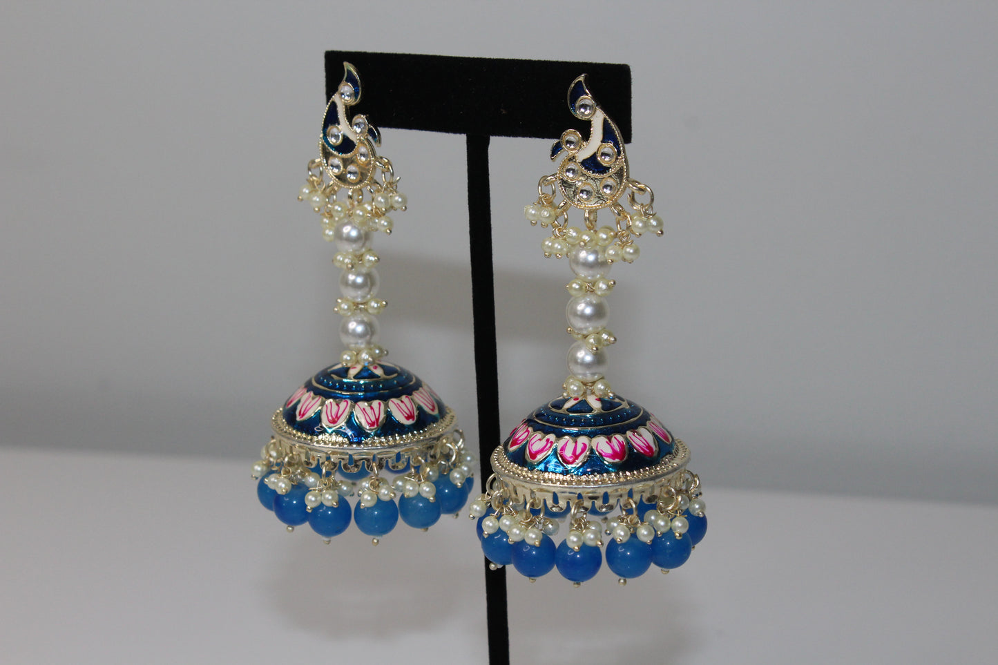 Peacock Mirage Meenakari Earrings