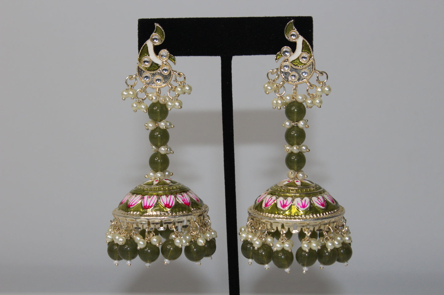 Peacock Mirage Meenakari Earrings