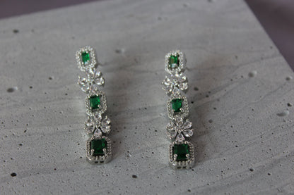 Emerald Euphoria American Diamond Set