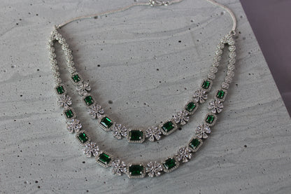 Emerald Euphoria American Diamond Set