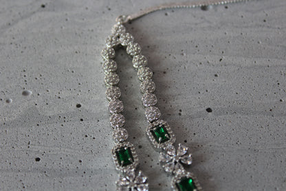 Emerald Euphoria American Diamond Set