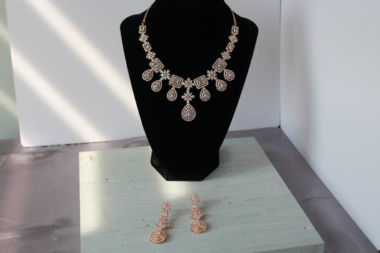 Rose Sitara American Diamond Set