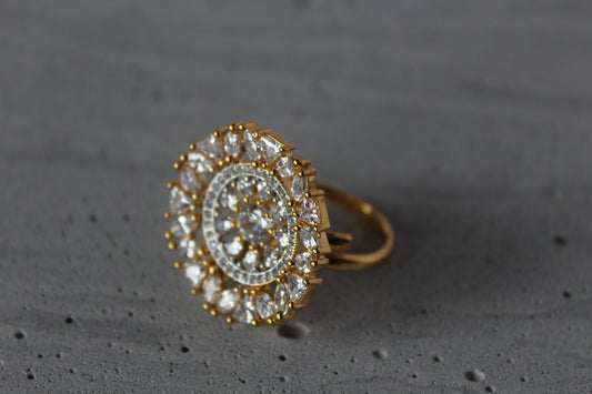 Sunburst Royale American Diamond Ring