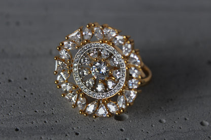 Sunburst Royale American Diamond Ring