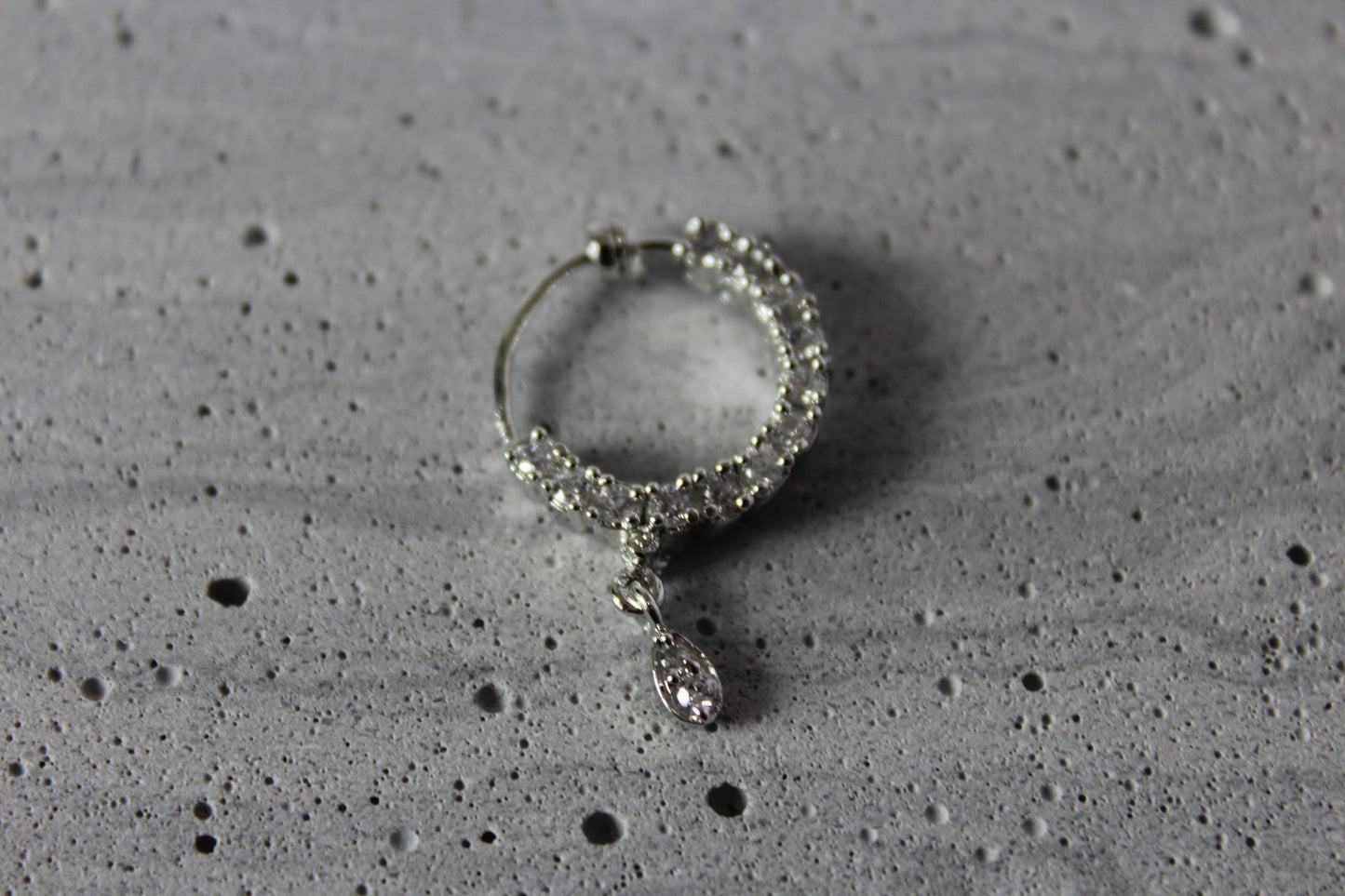 Moonlit Teardrop Faux Nose Ring