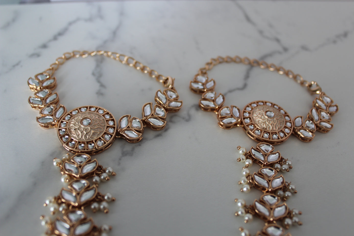 Rose Gold Radiance Meenakari 8-Piece Bridal Set