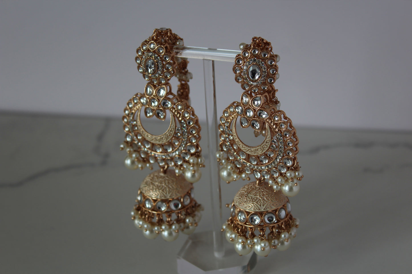 Rose Gold Radiance Meenakari 8-Piece Bridal Set