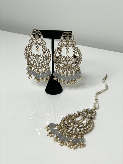 Mirror Mirage Earring and Tikka Set