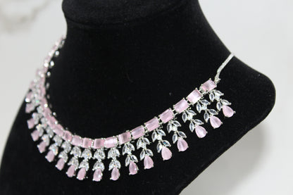 Lumina Royale American Diamond Set - Pink