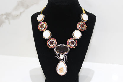 Royal Patiala Necklace Set - Ruby