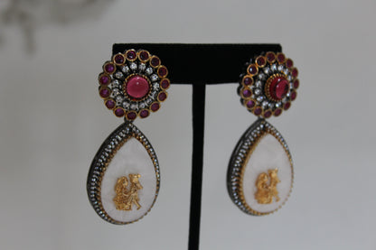 Royal Patiala Necklace Set - Ruby