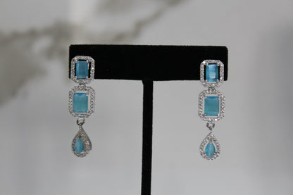 Icy Blue American Diamond Set