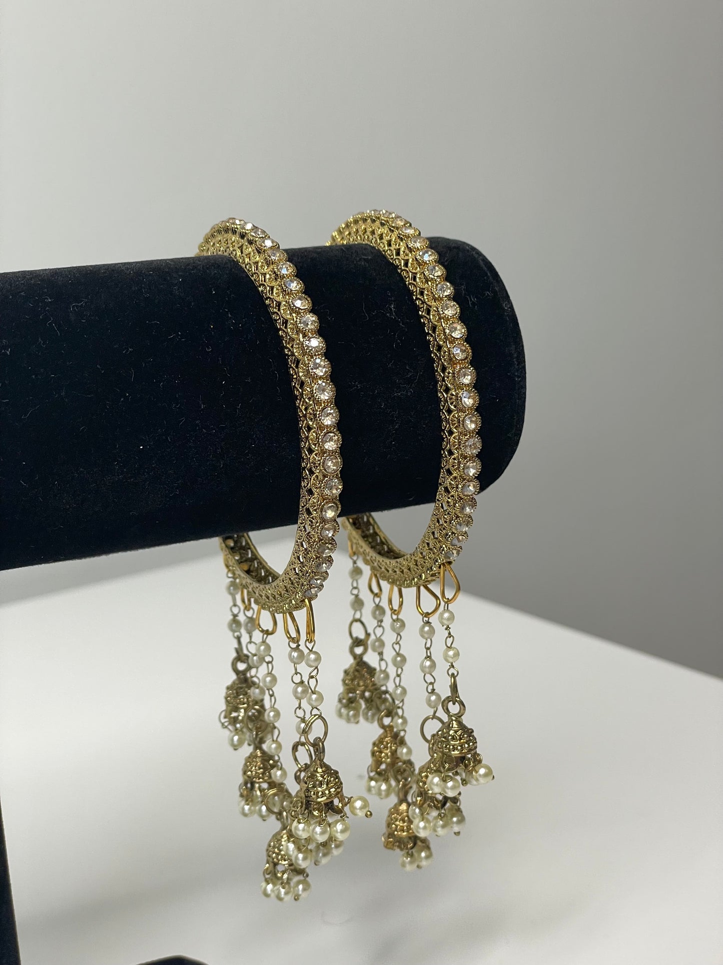 Dainty Slim Jhumka Bangles - Size 2.6