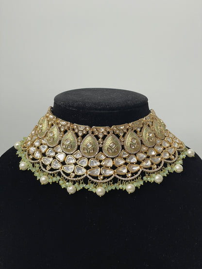 Sage Mist Pachi Kundan Choker Set