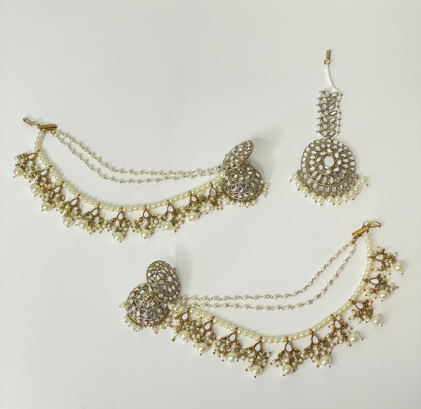 Bali Jhumka Chain Earring and Tikka Set