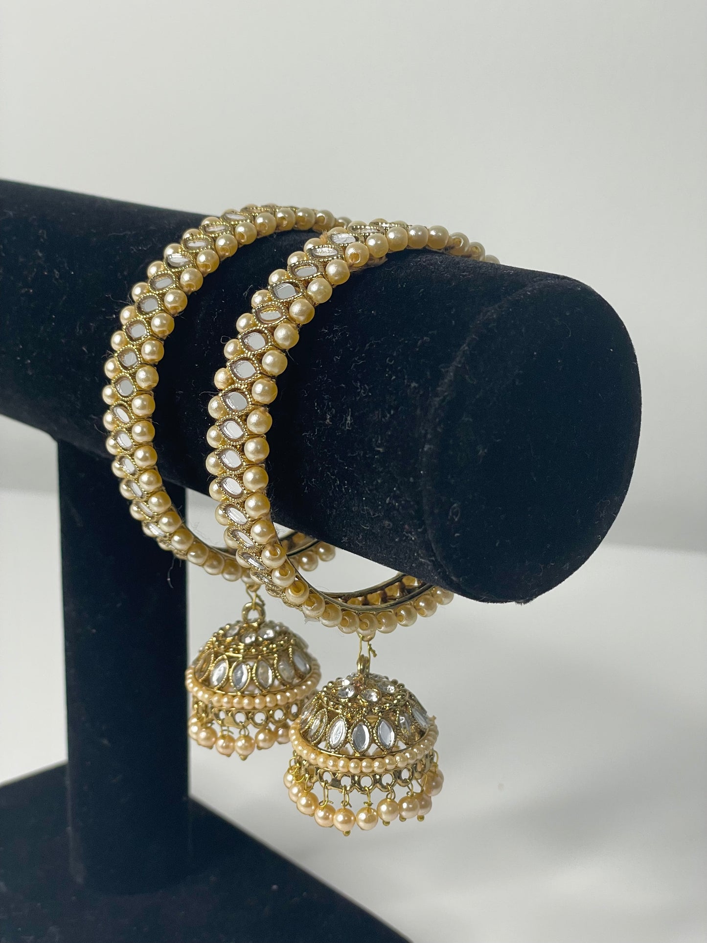 Sleek Reflection Jhumka Bangles