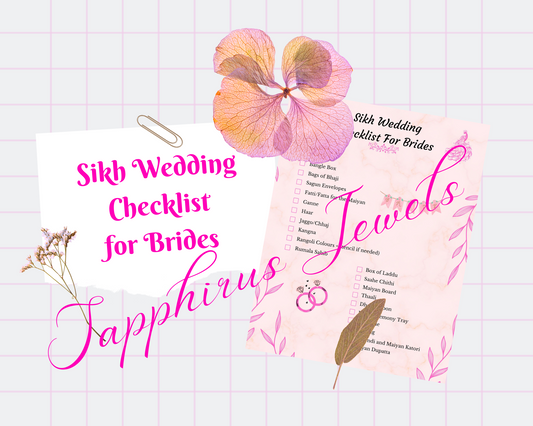 Sikh Wedding Checklist for Brides - Digital Download