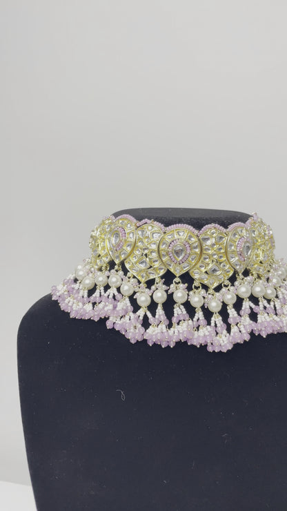 Blossom Glamour Choker Set - Lilac